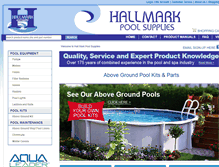 Tablet Screenshot of hallmarkpoolsupplies.com
